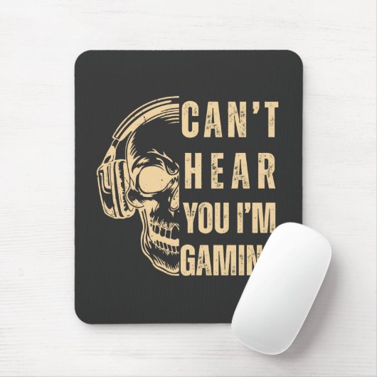 Tapis De Souris Skull Gamer Art – Can’t Hear You (Avec souris)
