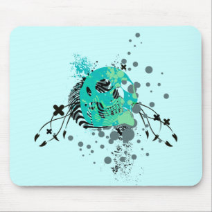 Tapis De Souris skullz, avec des bulles.