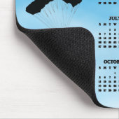 Tapis De Souris Skydiving Design 2025 Calendrier Mousepad (Coin)