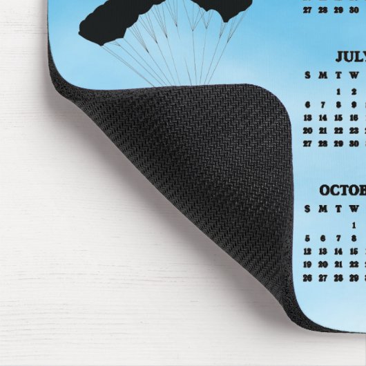 Tapis De Souris Skydiving Design 2025 Calendrier Mousepad (Coin)