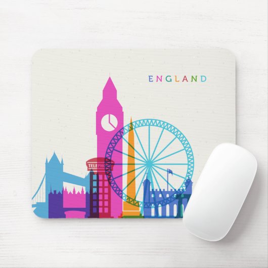 Tapis De Souris Skyline d'Angleterre (Avec souris)
