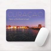 Tapis De Souris Skyline de Willemstad à la nuit (Avec souris)