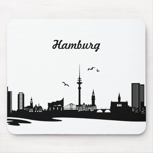Tapis De Souris Skyline Hambourg (Devant)