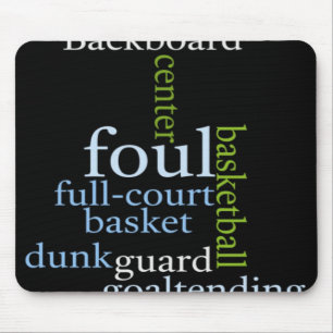 Tapis De Souris Slam Dunk de Mots: Jeu de Basket-ball des Champion