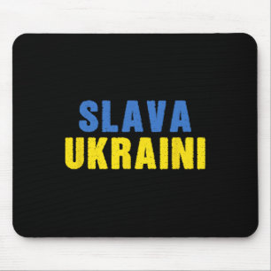Tapis De Souris Slava Ukraïni. Gloire à l'Ukraine. Bleu et Jaune U