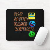 Tapis De Souris Sleep Dash Répéter le jeu vidéo Géométrie Gamer vi (Avec souris)