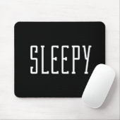 Tapis De Souris Sleepy. Typographie (Avec souris)
