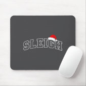 Tapis De Souris Sleigh Christmas Varsity Minimal Text Santa Hat Fa (Avec souris)
