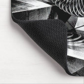 Tapis De Souris Slinky monochrome dévalant des marches chromées (Coin)