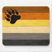 Tapis De Souris SlipperyJoe's Bear Pride drapeau en bois Fraternit (Devant)