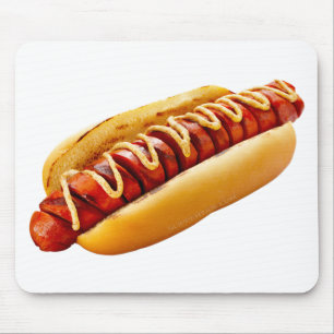 Tapis De Souris SlipperyJoe's hot dog niché doucement pain jaune v