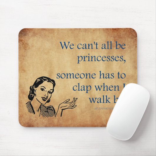 Tapis De Souris SlipperyJoe's Princess clap marchant drôle les ann (Avec souris)