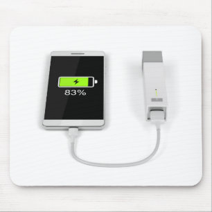 Tapis De Souris Smartphone chargeant de la banque de puissance