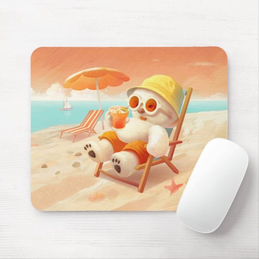 Tapis De Souris Smile Dog - Mode Plage Activé (Avec souris)