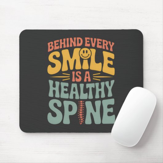 Tapis De Souris Smile Healthy Spine Chiropractor Conception de dev (Avec souris)