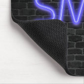 Tapis De Souris SMILE texte dans néon lumières sur brique (Coin)