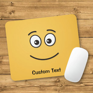 Tapis De Souris Smiling Face with Open Eyes Mouse Pad
