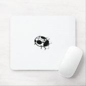 Tapis De Souris Smiling Ladybug noir et blanc Mini - (Avec souris)