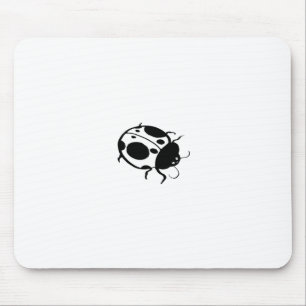 Tapis De Souris Smiling Ladybug noir et blanc Mini -