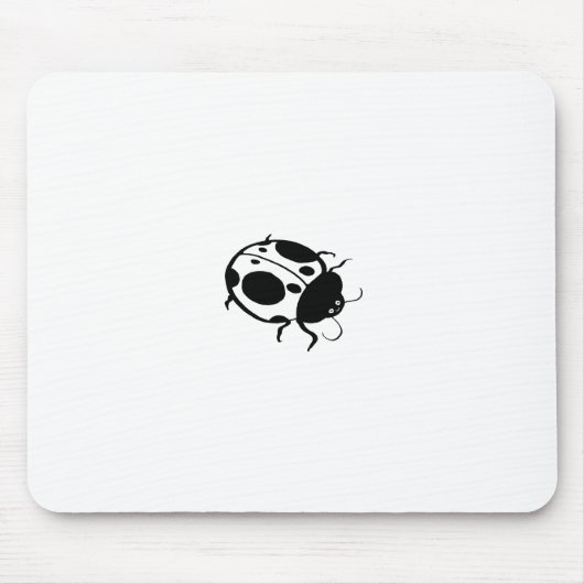 Tapis De Souris Smiling Ladybug noir et blanc Mini - (Devant)