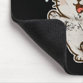 Tapis De Souris Smiling Santa Cat Holiday Cheer  (Coin)