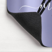 Tapis De Souris Smoky Blue  Minimal Name Monogram Gray (Coin)