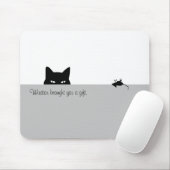 Tapis De Souris Sneaky Cat vous a offert un cadeau (Avec souris)