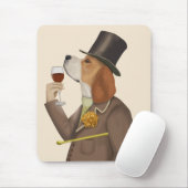 Tapis De Souris Snob de vin beagle (Avec souris)