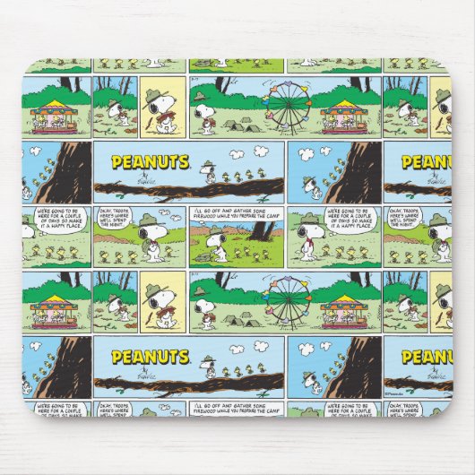 Tapis De Souris Snoopy & Friends | Go Camping (Devant)