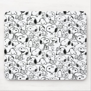 Tapis De Souris Snoopy Smile Giggle Laugh Pattern