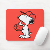 Tapis De Souris Snoopy Varsity Sports Baseball (Avec souris)