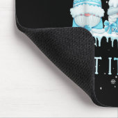 Tapis De Souris Snow Day Suprter Let It Snow Cute Blue Gnome Xmas (Coin)