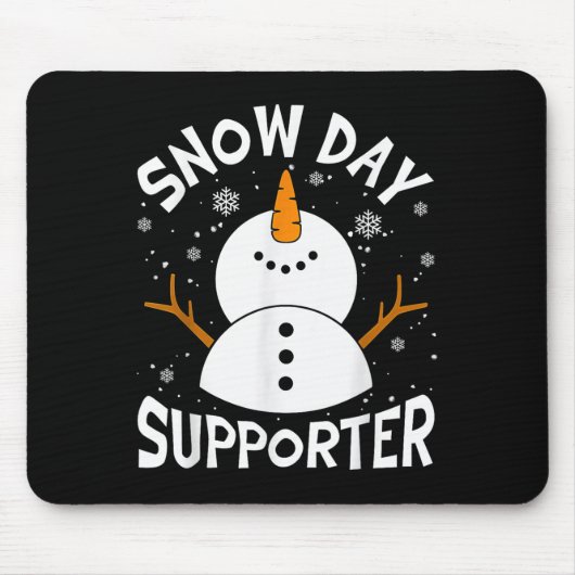 Tapis De Souris Snow Day Suprter Snowflake Funny Teacher Christmas (Devant)