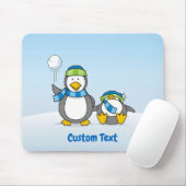 Tapis De Souris Snowballing pingouins pavé souris (Avec souris)