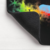Tapis De Souris snowboard. arc-en-ciel. (Coin)