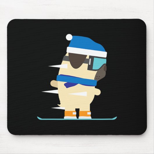 Tapis De Souris Snowboard Carlin Wintersport Idée cadeau (Devant)