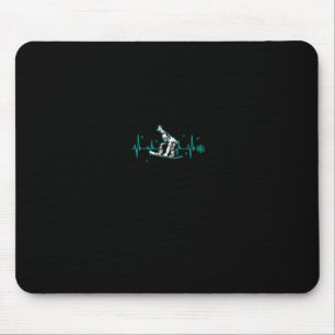 Tapis De Souris Snowboard Est Vie Heartbeat Snow Flake Long Sleeve