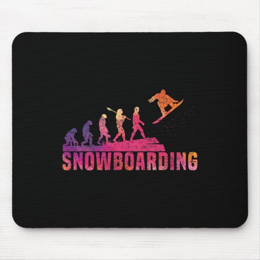 Tapis De Souris Snowboard Evolution du snowboard Freestyle Snowboa (Devant)