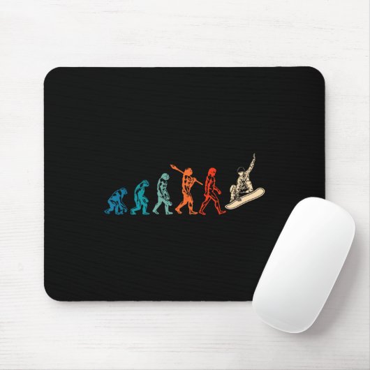 Tapis De Souris Snowboard Evolution Snowboard Hiver Snowboardin (Avec souris)