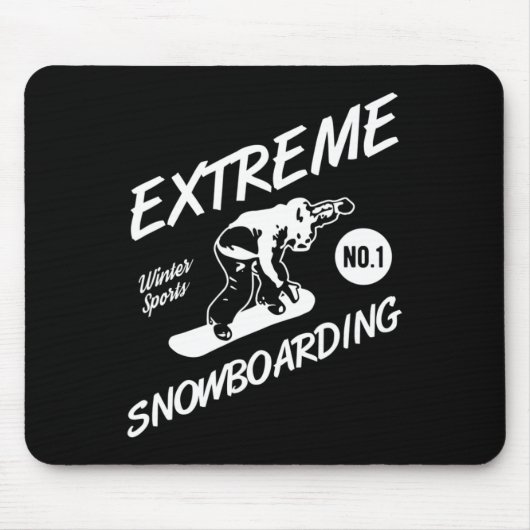 Tapis De Souris Snowboard Extreme Snowboard Sports d'hiver Sno (Devant)