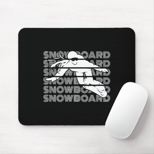 Tapis De Souris Snowboard Femmes Snowboard Snowboard Snowboard (Avec souris)