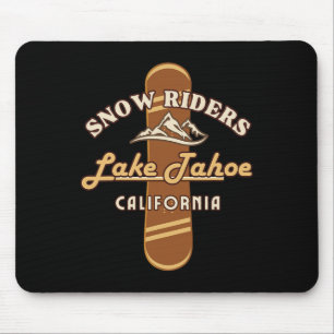Tapis De Souris Snowboard Lake Tahoe California Snowboard Winte