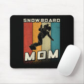 Tapis De Souris Snowboard Maman Snowboard Mère Snowboard Maman Sno (Avec souris)