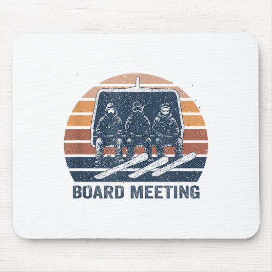 Tapis De Souris Snowboard Meeting Snowboarding Vacation Skiing (Devant)