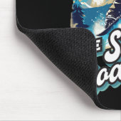 Tapis De Souris Snowboard Né À Snowboard Rétro Vacances Neige (Coin)