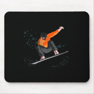 Tapis De Souris Snowboard Retro Funky Vintage Winter Snowboard