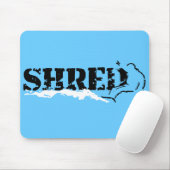 Tapis De Souris snowboard. shred. (Avec souris)
