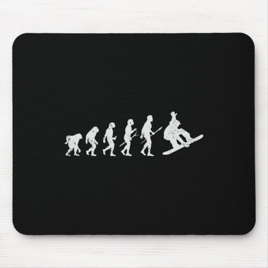 Tapis De Souris Snowboard Ski Snowboard Hiver Amusant Evolu (Devant)