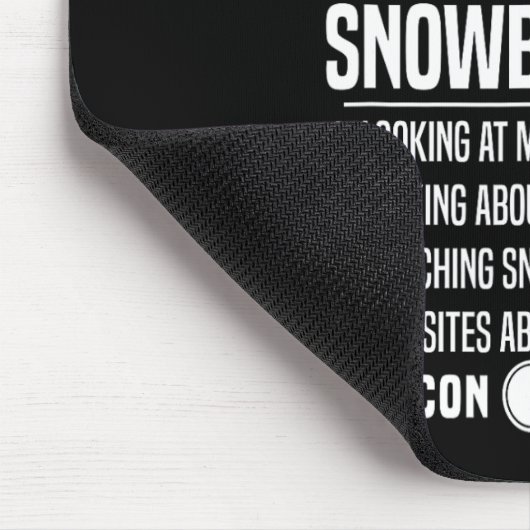 Tapis De Souris Snowboard Snowboard Bacon 5 choses que j'aime Almo (Coin)