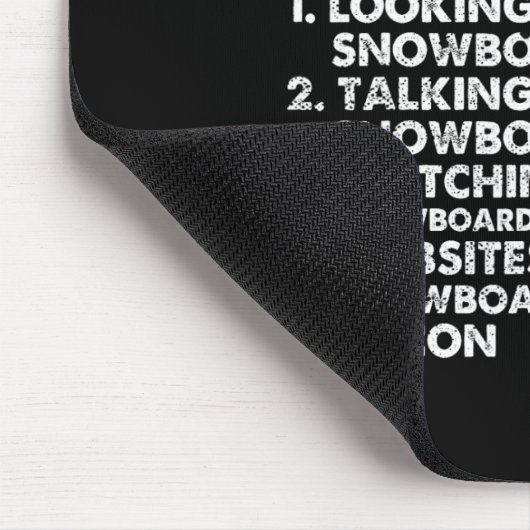 Tapis De Souris Snowboard Snowboard Bacon 5 choses que j'aime Almo (Coin)